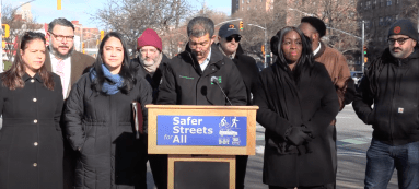 NYC DOT and Bronx officials attended a ribbon cutting ceremony to celebrate street improvement projects in Soundview.